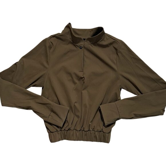 Aday Womens Pullover 1/4 Snap Top Size XS Performance Workout Travel Long Sleeve - Picture 1 of 10